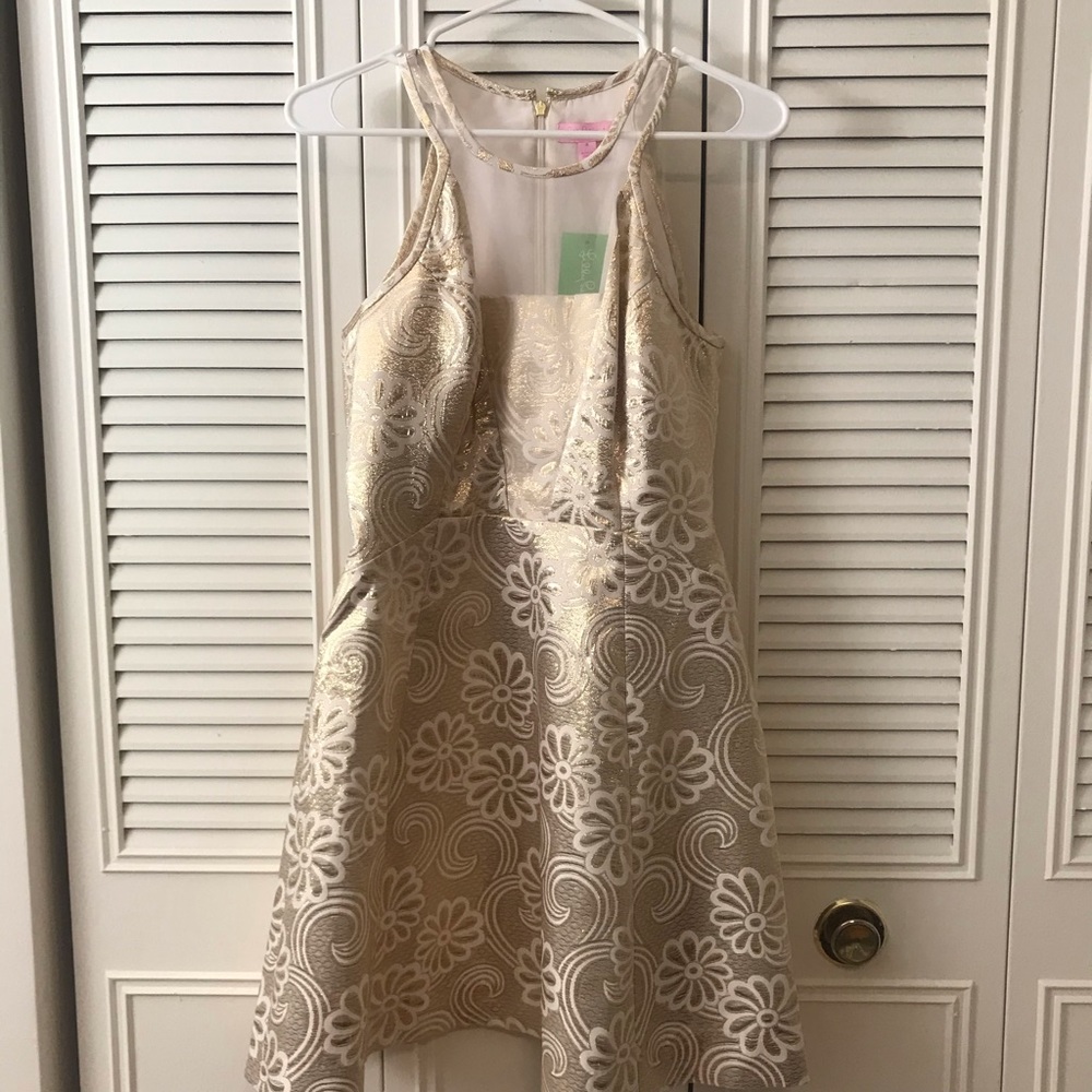 Gold and Cream Lilly Pulitzer Dress